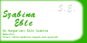 szabina eble business card